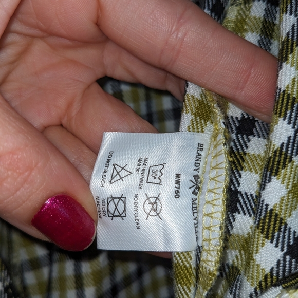 Brandy Melville Green and Black Plaid Tilden Pants Size Small - Picture 11 of 11